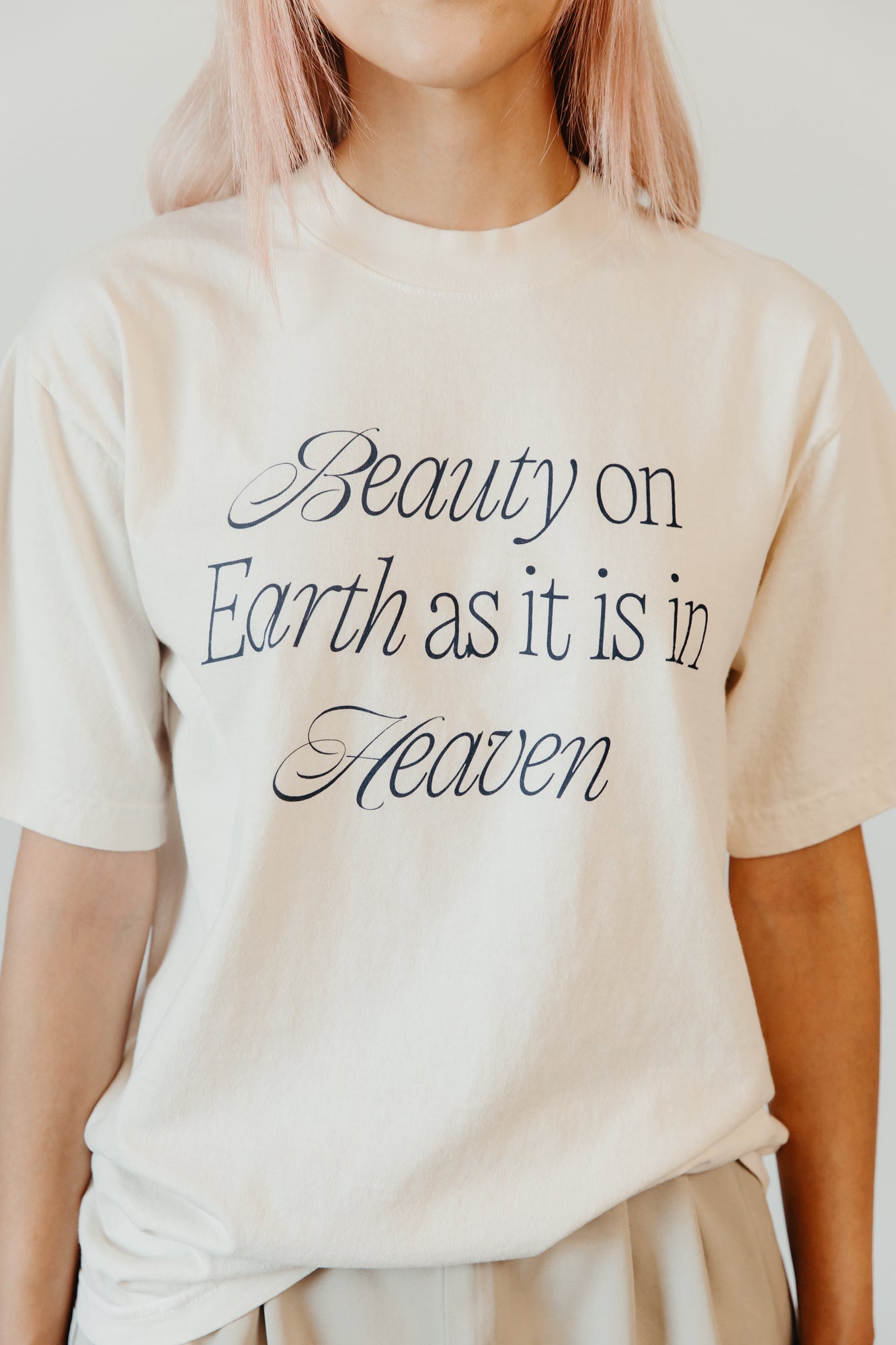 "Beauty on Earth" Cream T-Shirt