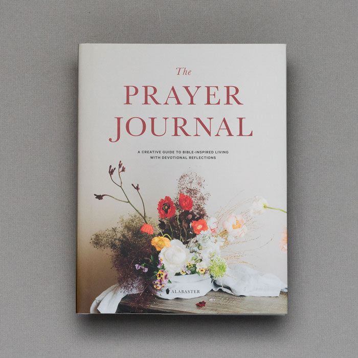 prayer journal layflat image on grey background
